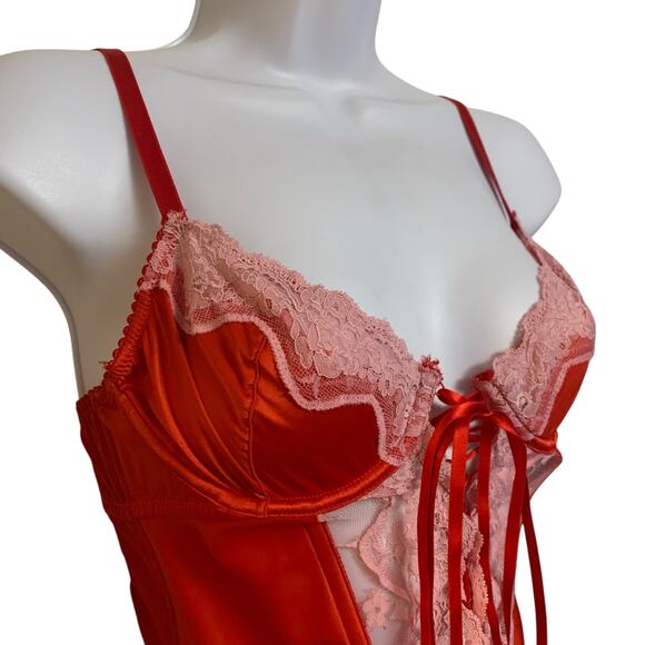 Savage X Fenty Red Goji Berry Bodysuit Womens Size S - Picture 5 of 10